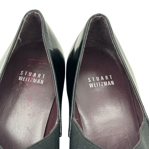 Stuart Weitzman The Band Loafer Elastic SZ 9 Women's Black Patent Career Office - Picture 9 of 11